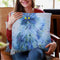 Blue Persian Throw Pillow By Kim Haskins