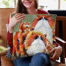 Eight More Paws Throw Pillow By Kim Haskins