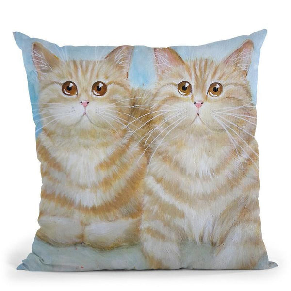 Felix & Oscar Throw Pillow By Kim Haskins