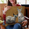 Fluffy And Coco Throw Pillow By Kim Haskins