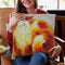 Ginger Tom Throw Pillow By Kim Haskins