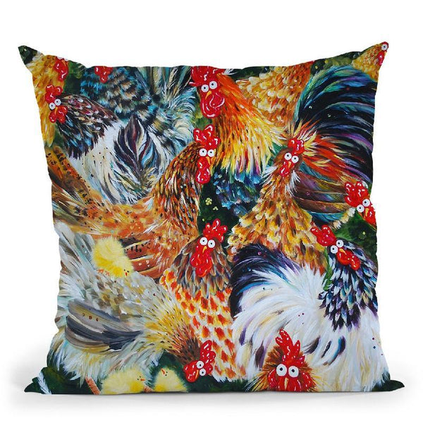 Hen Partys Throw Pillow By Kim Haskins