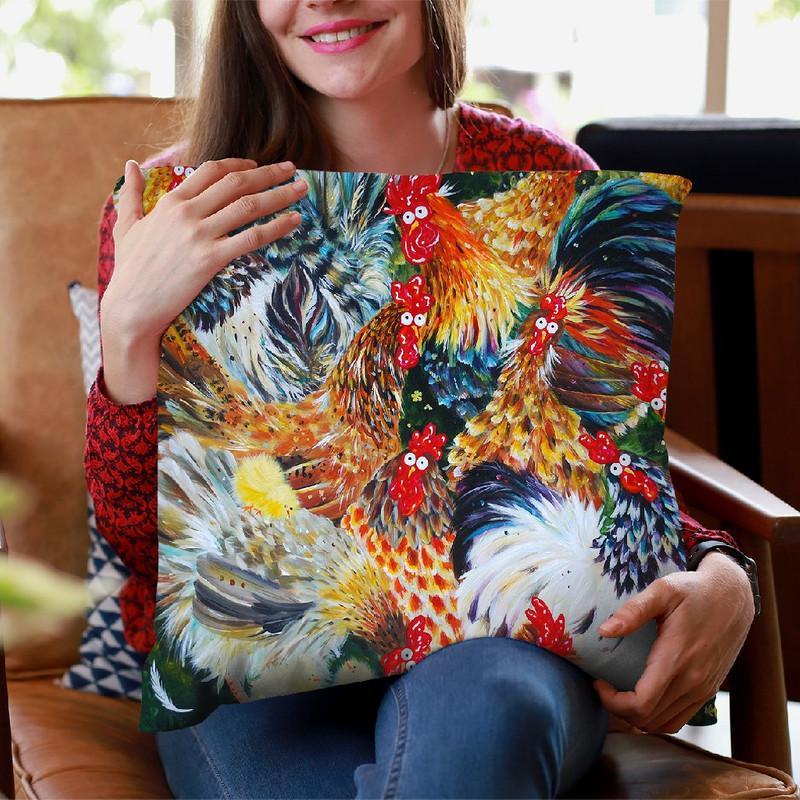 Hen Partys Throw Pillow By Kim Haskins