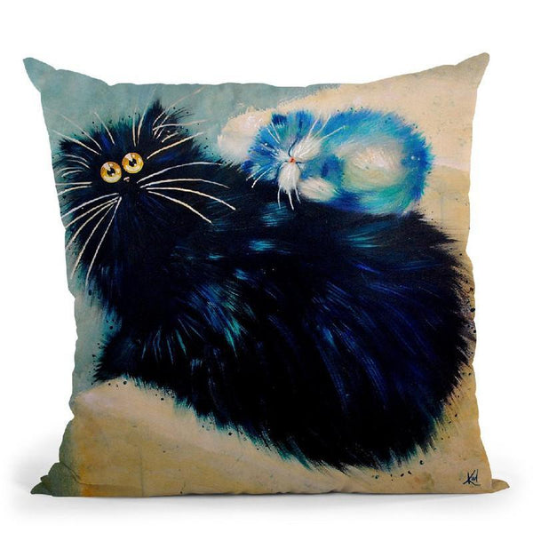 Kit Nap Throw Pillow By Kim Haskins