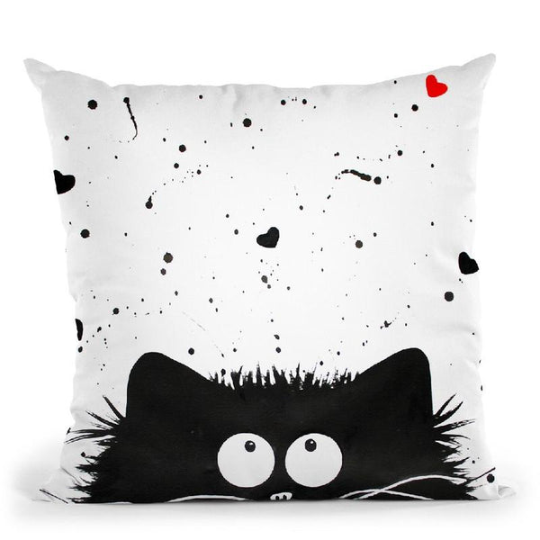 Loving Feline Throw Pillow By Kim Haskins
