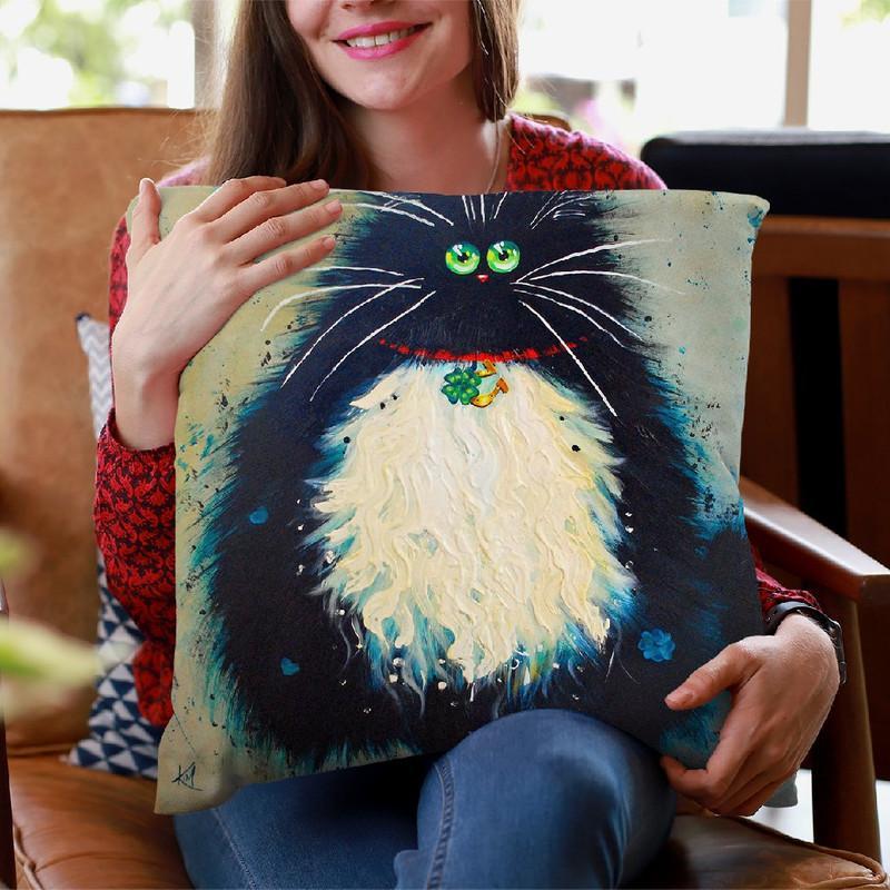 Lucky Jim Throw Pillow By Kim Haskins