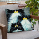 Meet The Purrents Throw Pillow By Kim Haskins