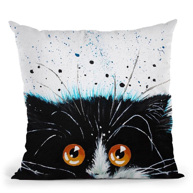 Oumia Peeking Throw Pillow By Kim Haskins