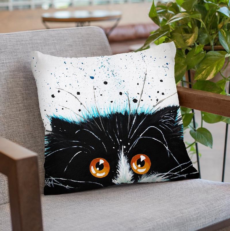 Oumia Peeking Throw Pillow By Kim Haskins