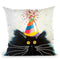 Party Cat Throw Pillow By Kim Haskins