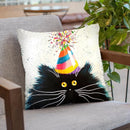 Party Cat Throw Pillow By Kim Haskins