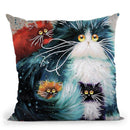 Purrenting Throw Pillow By Kim Haskins