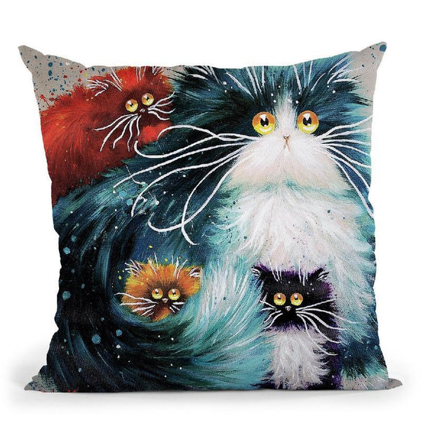 Purrenting Throw Pillow By Kim Haskins