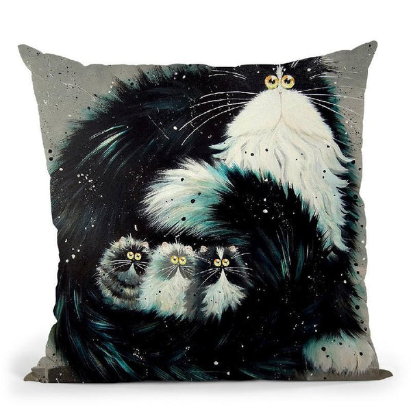 Purrtection Throw Pillow By Kim Haskins