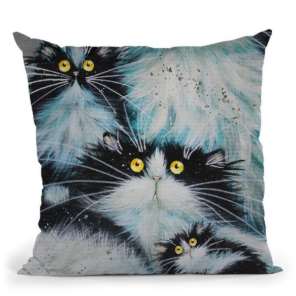 Family Of Fur Throw Pillow By Kim Haskins