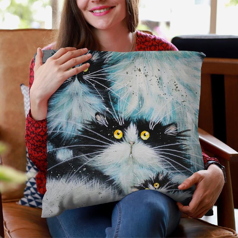 Family Of Fur Throw Pillow By Kim Haskins