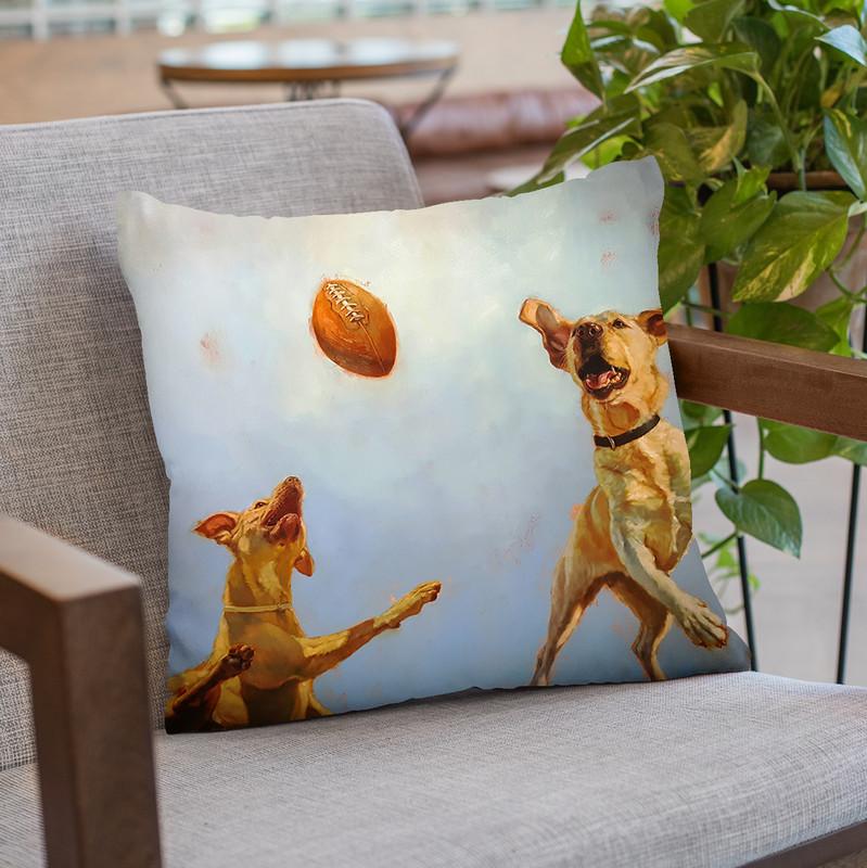 Game Point Throw Pillow By Lucia Heffernan