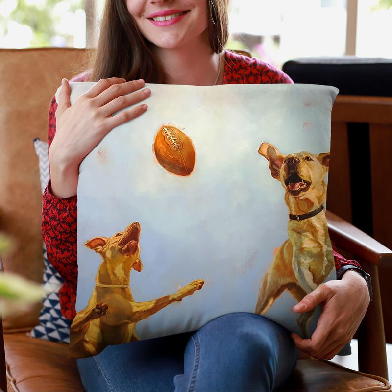 Game Point Throw Pillow By Lucia Heffernan