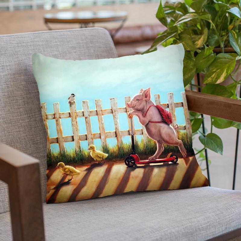 Summer Stroll Throw Pillow By Lucia Heffernan