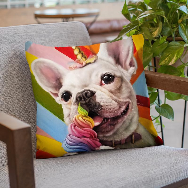 Rainbow Party Throw Pillow By Lucia Heffernan