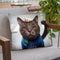 Cat Uber Throw Pillow By Lucia Heffernan