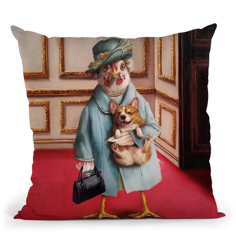 Her Majesty Throw Pillow By Lucia Heffernan