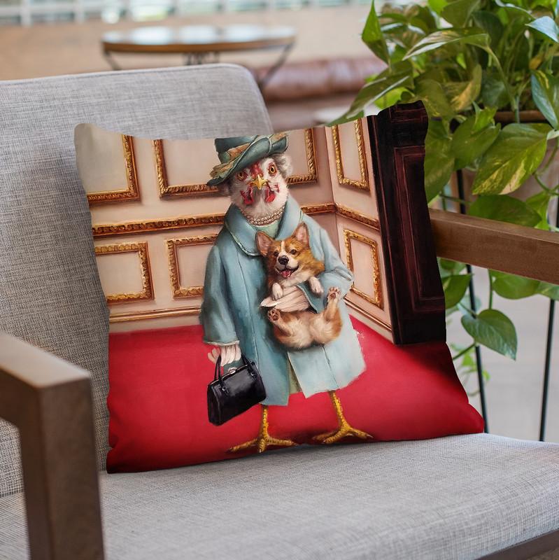 Her Majesty Throw Pillow By Lucia Heffernan