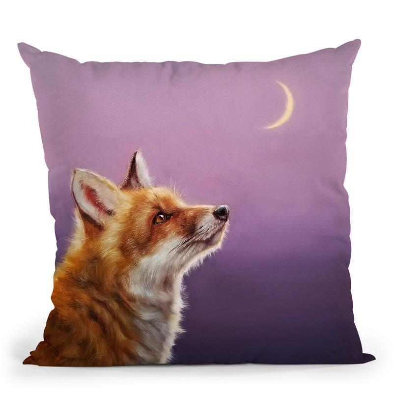Talking To The Moon Throw Pillow By Lucia Heffernan