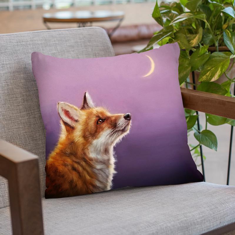Talking To The Moon Throw Pillow By Lucia Heffernan