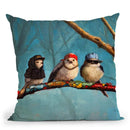 Birdz In Da Hood Throw Pillow By Lucia Heffernan