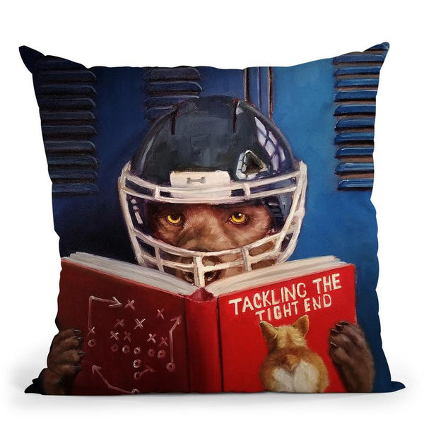 Game Plan No 2 Throw Pillow By Lucia Heffernan