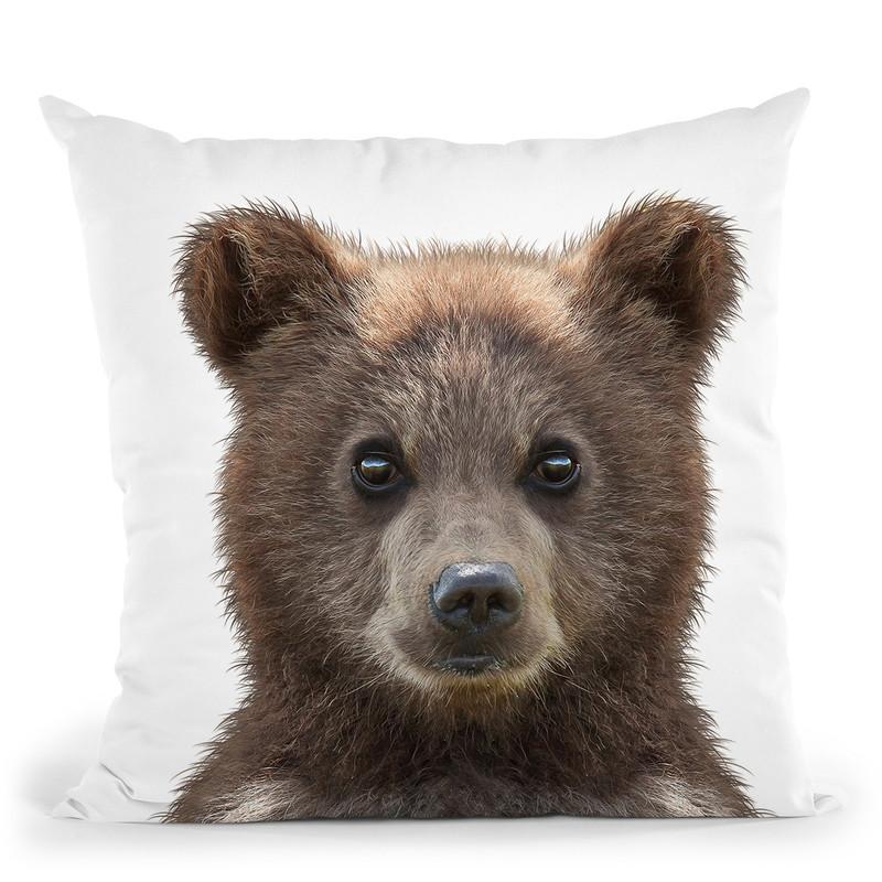 Baby Bear Throw Pillow By Little Pitti