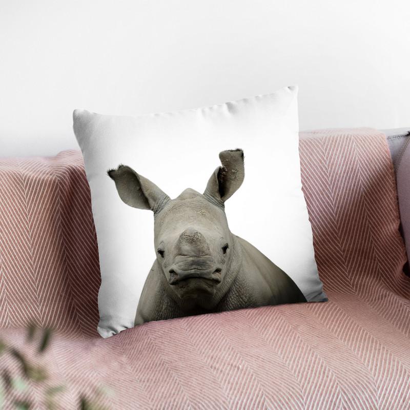 Baby Rhino Lp Throw Pillow By Little Pitti