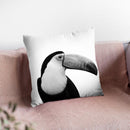 Toucan Bw Throw Pillow By Little Pitti