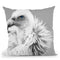 Vulture Bw Throw Pillow By Little Pitti