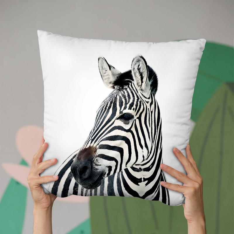 Zebra Bw Throw Pillow By Little Pitti