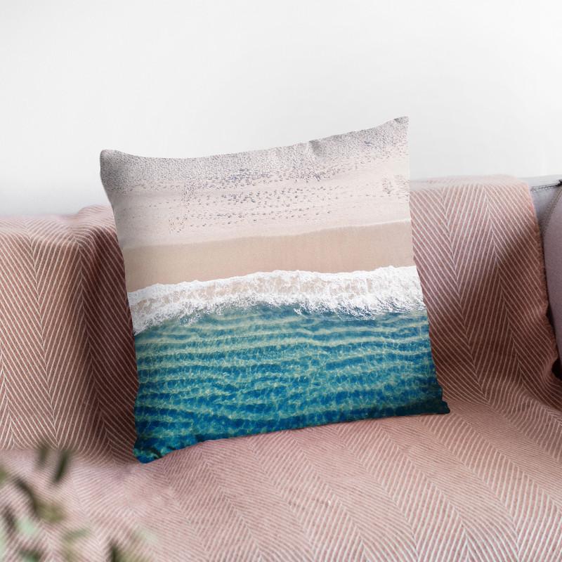 Beach Throw Pillow By Little Pitti