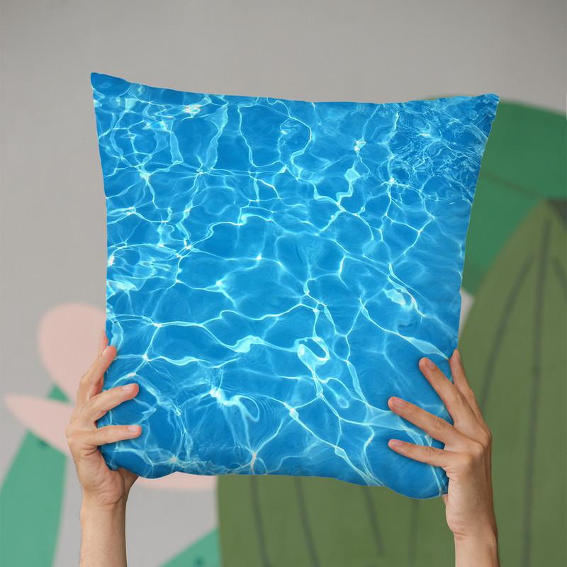 Blue Water Throw Pillow By Little Pitti