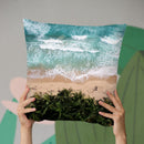 Tropical beach Throw Pillow By Little Pitti