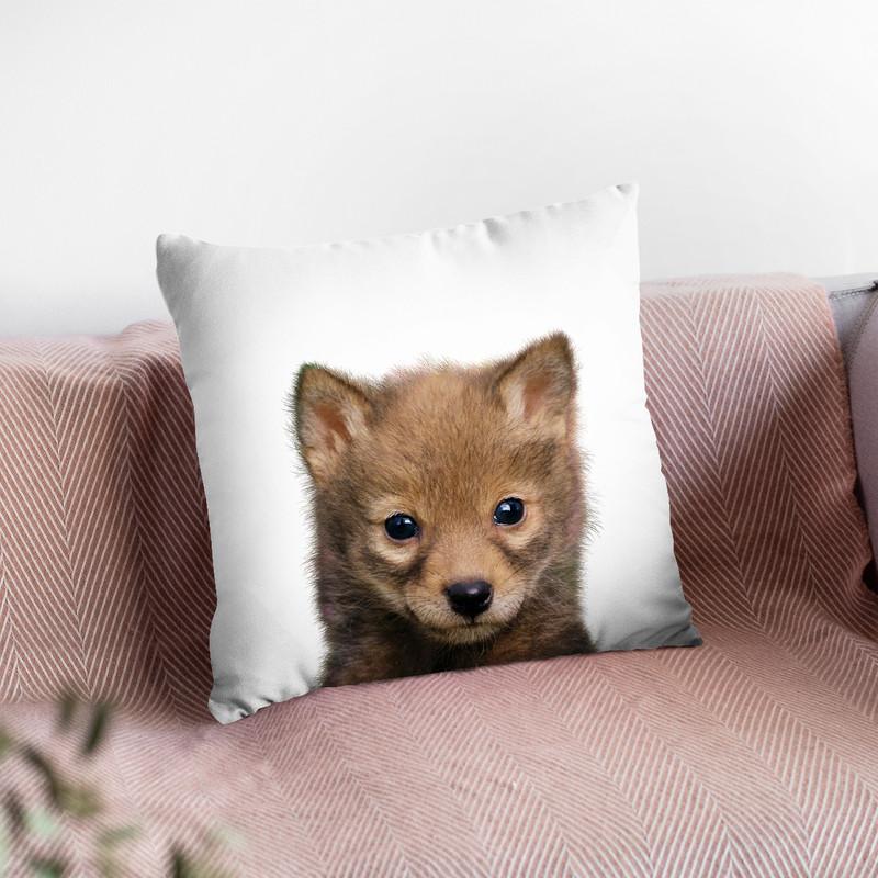 Baby Wolf Lp Throw Pillow By Little Pitti