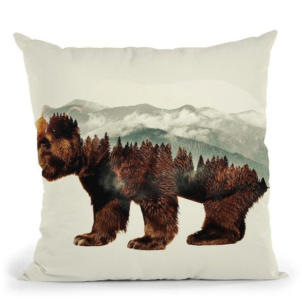 Bear Lp Throw Pillow By Little Pitti