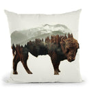 Buffalo Throw Pillow By Little Pitti