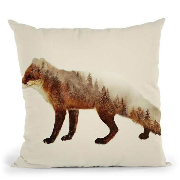 Fox Lp Throw Pillow By Little Pitti
