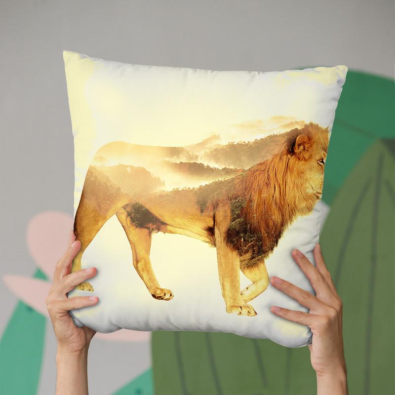 Lion Lp Throw Pillow By Little Pitti