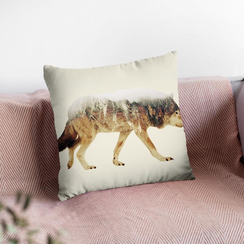 Wolf Lp Throw Pillow By Little Pitti