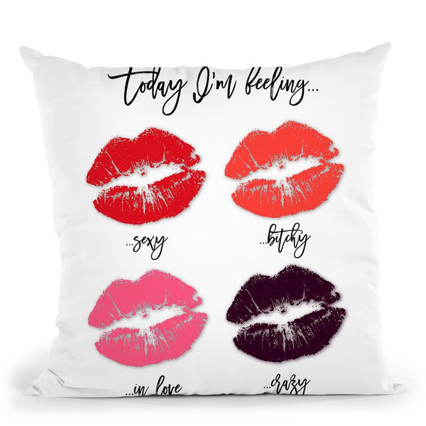 Kiss Throw Pillow By Little Pitti