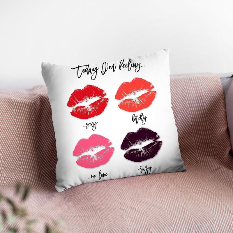 Kiss Throw Pillow By Little Pitti