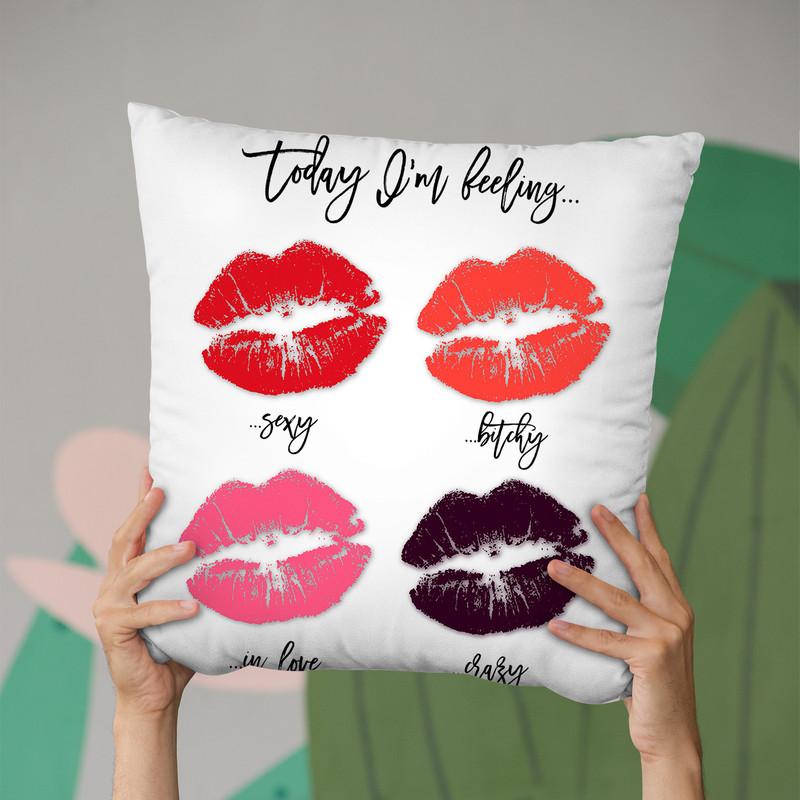 Kiss Throw Pillow By Little Pitti