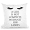 Lashes1 Throw Pillow By Little Pitti