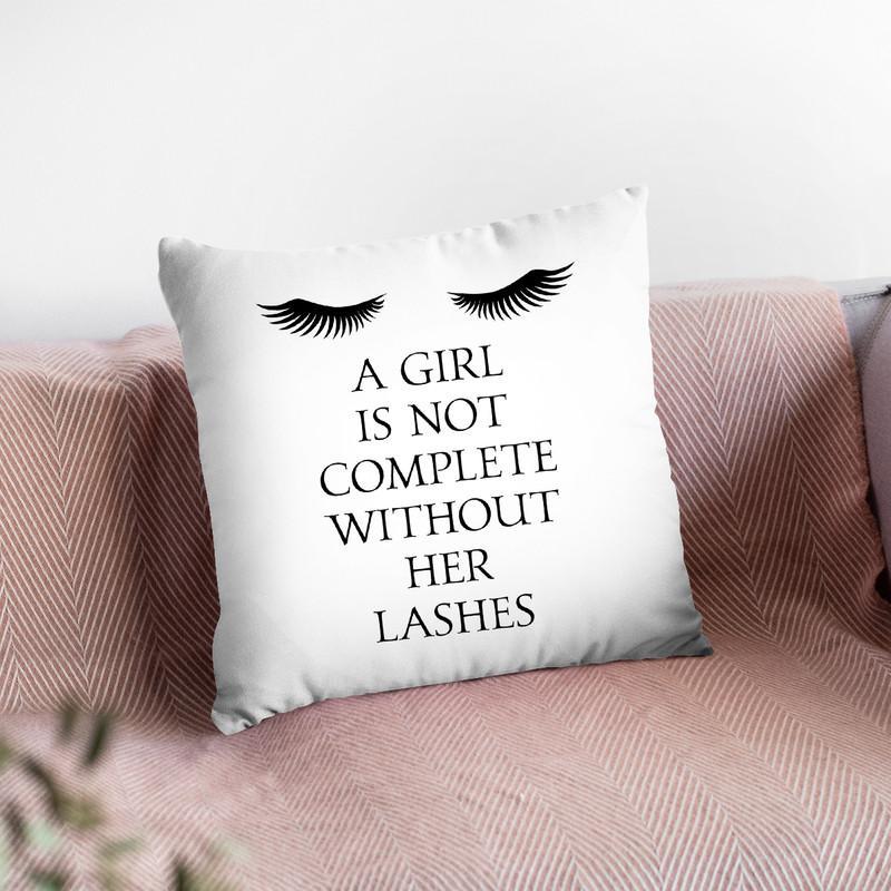 Lashes1 Throw Pillow By Little Pitti